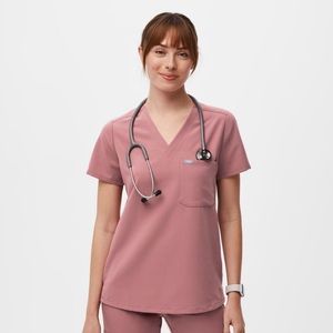 Figs Scrubs - Mauve Catarina 1 Pocket Top